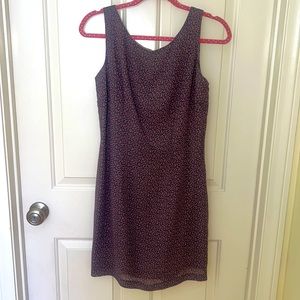 Sleeveless sheath dress, lined, zip up back size 6